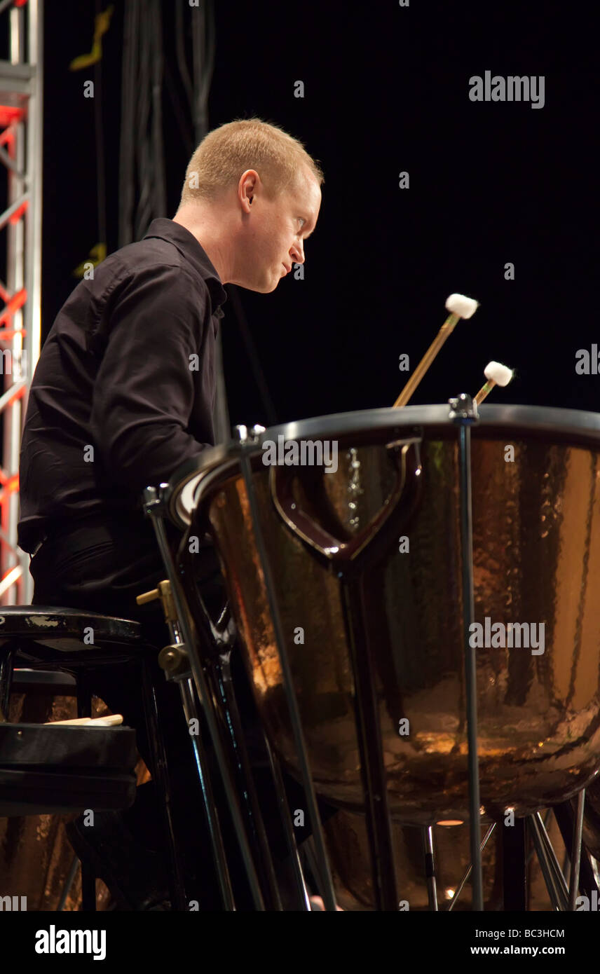 Timpanist with Detroit Symphony Orchestra Stock Photo
