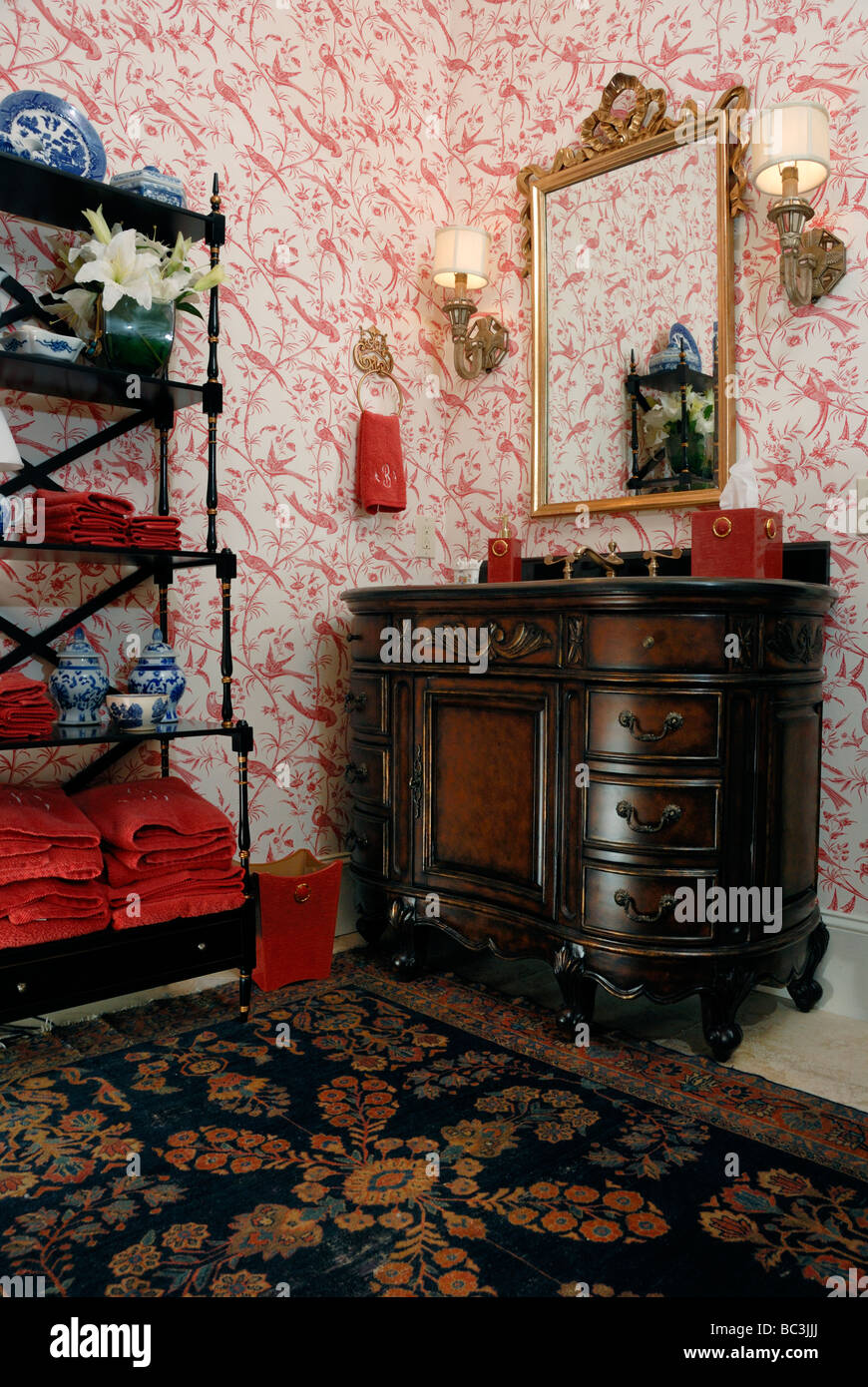 Residential bathoom vanity Stock Photo