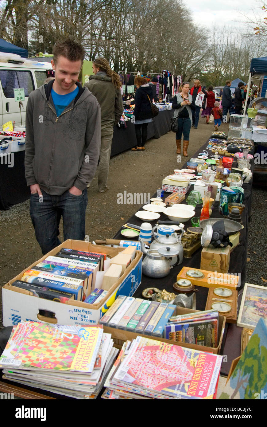 Sunday Market stalls, Daylesford , Victoria , Australia Stock Photo Alamy