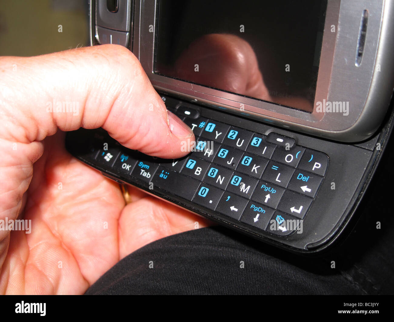 PDA PC style phone with keyboard Stock Photo