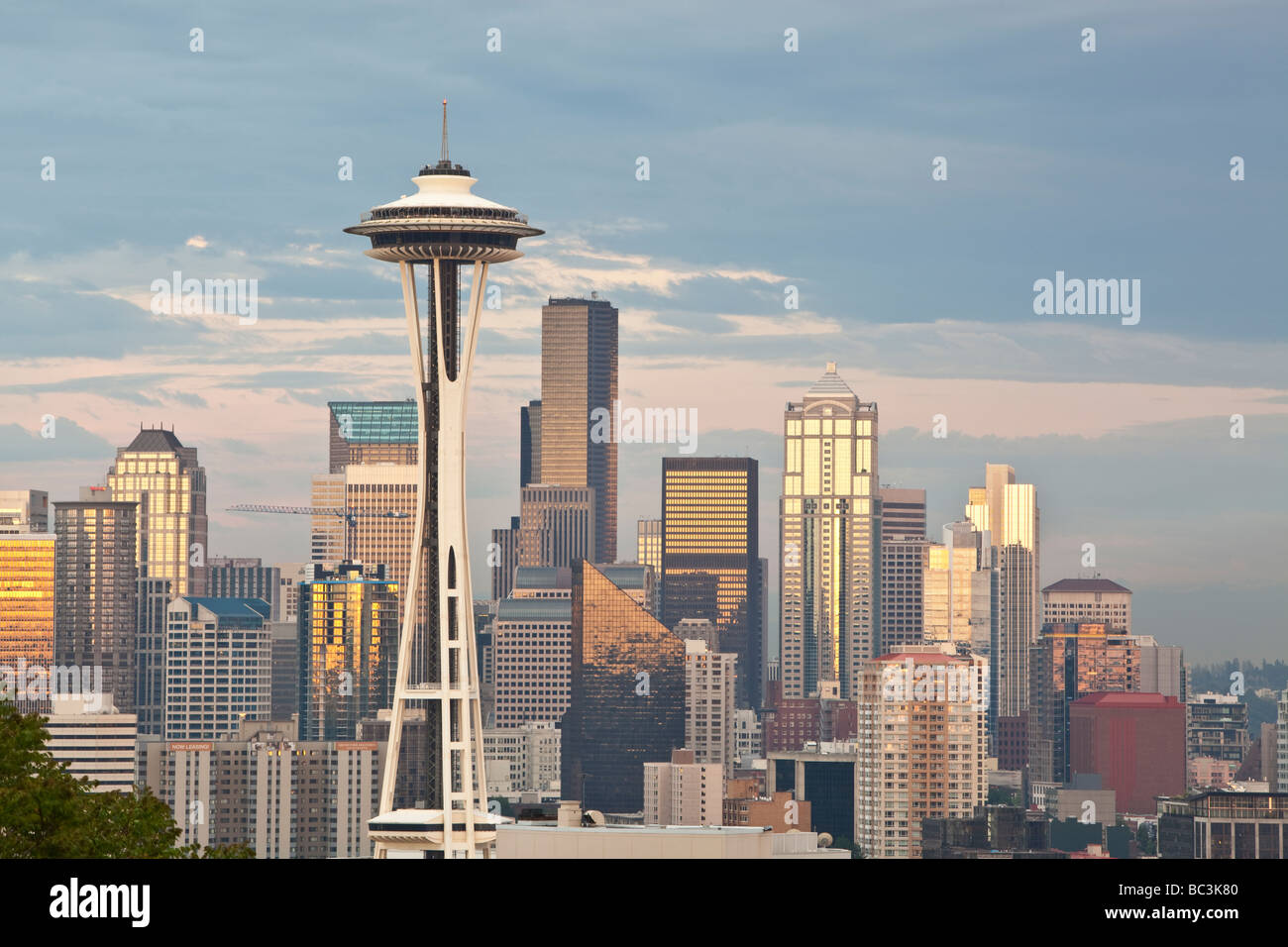 Panoramic view of Seattle skyline from Kerry park WA USA Stock Photo ...