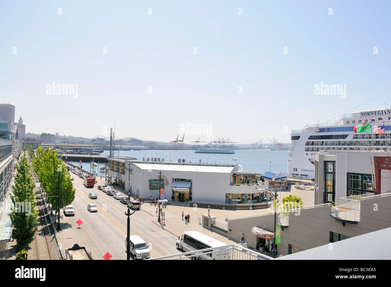 Elliott Avenue in Belltown, Seattle, Washington State Stock Photo Alamy