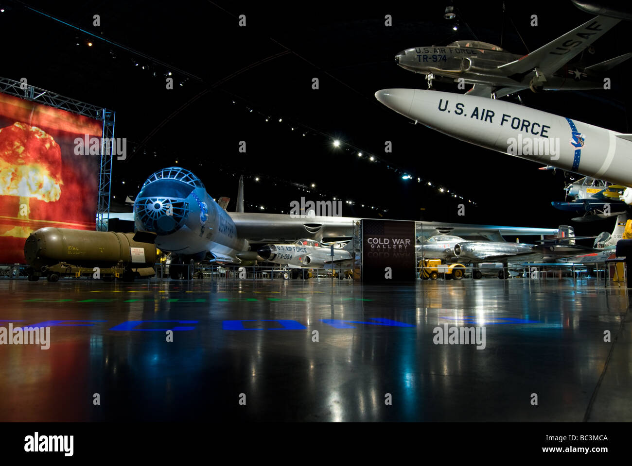 The Cold War exhibit at the National Museum of the United States Air Force. Stock Photo