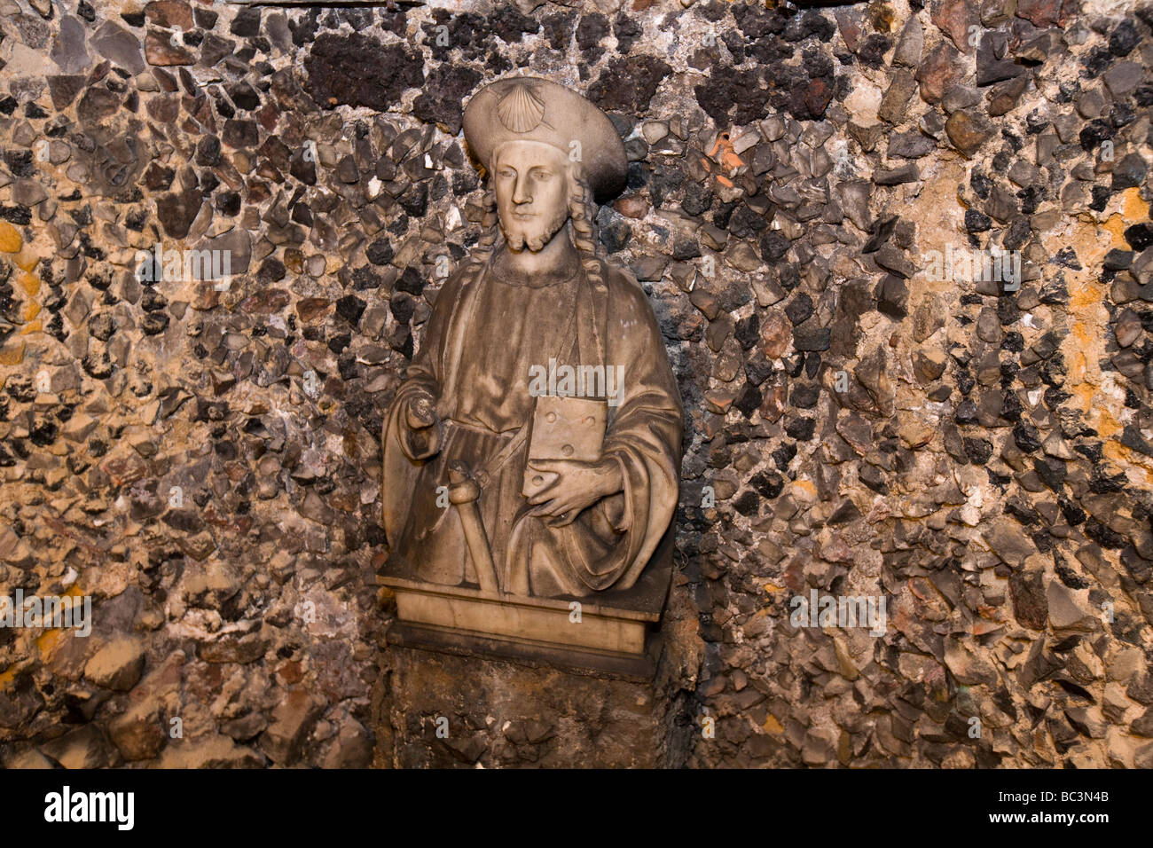 Staute of Saint James. Pope's Grotto, Twickenham. London. Stock Photo