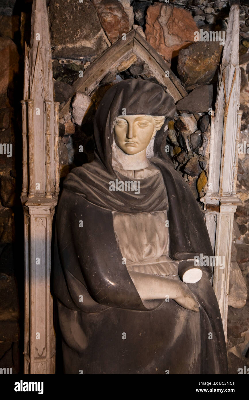 Statue inside Pope's Grotto, Twickenham. London. Stock Photo