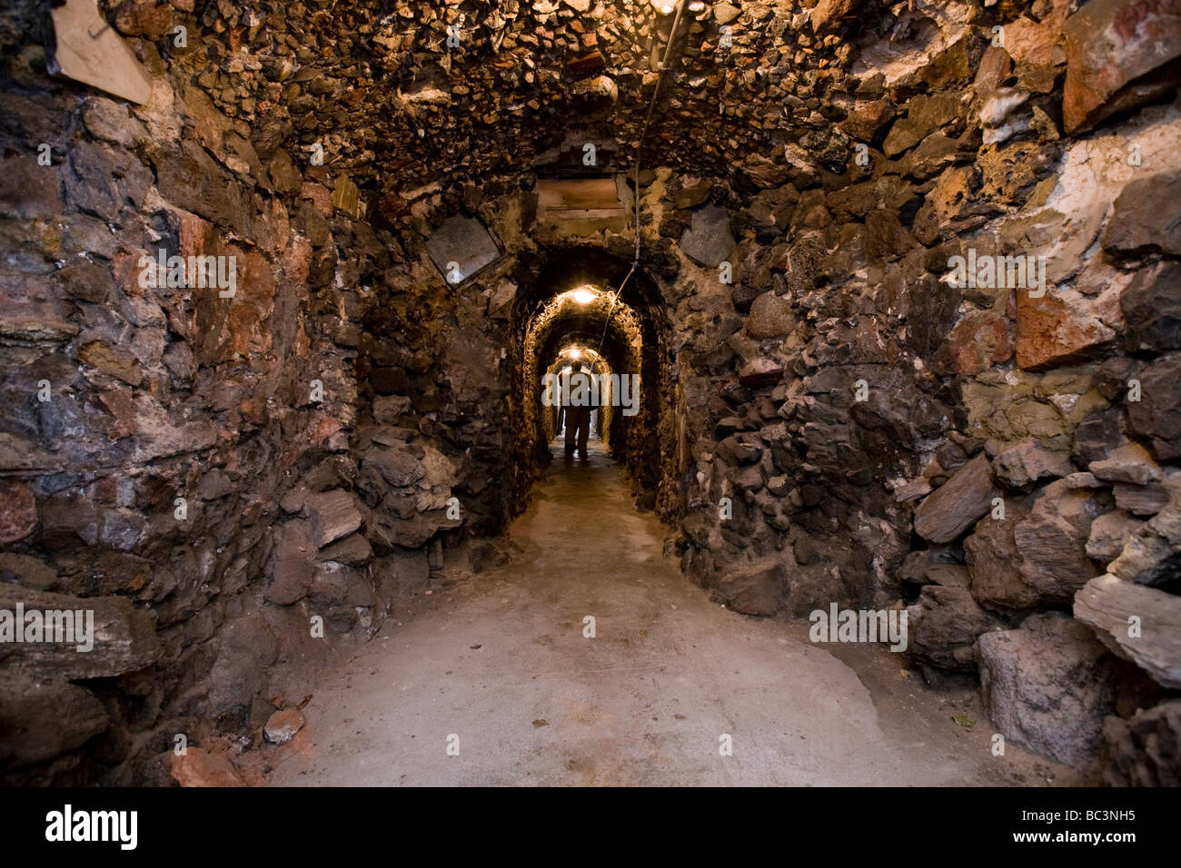 Tunnel inside Pope's Grotto, Twickenham. London. Stock Photo