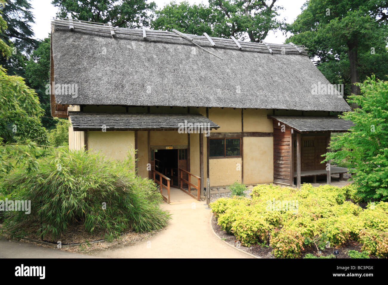 The Japanese Minka House In The Royal Botanic Gardens Kew Surrey