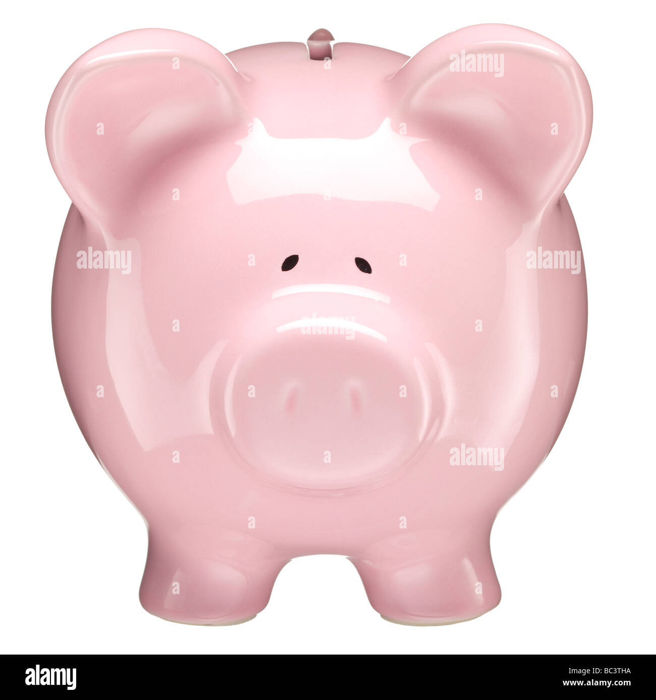 Pink piggy bank Stock Photo
