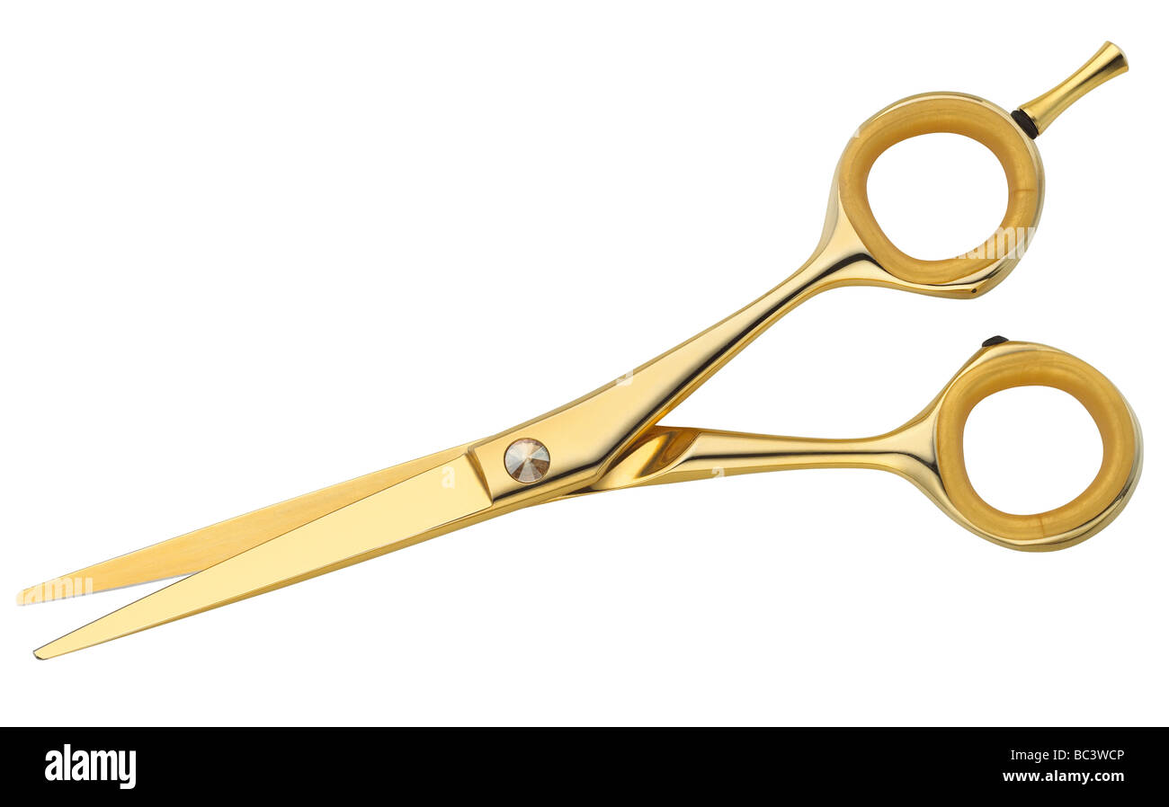 Gold scissors on white background.3D illustration. Stock Photo by ©holmessu  184091104