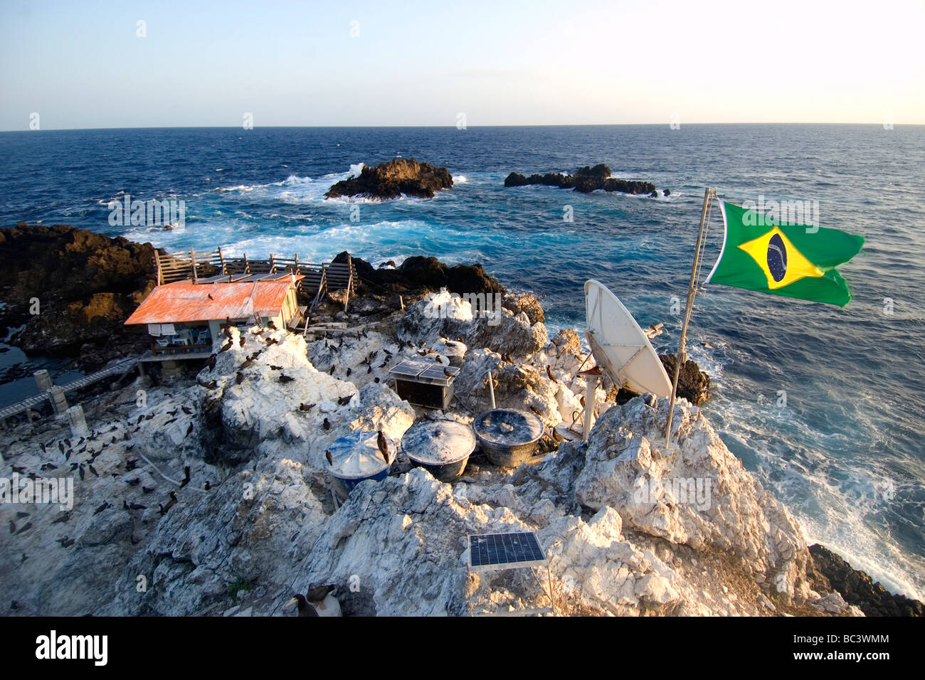 Research Station - St Peter & Pauls Rocks Stock Photo