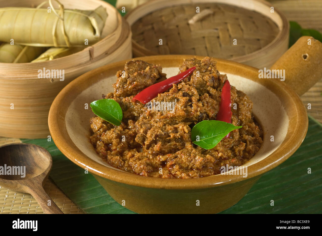 Rendang Indonesia Malaysia Food Stock Photo