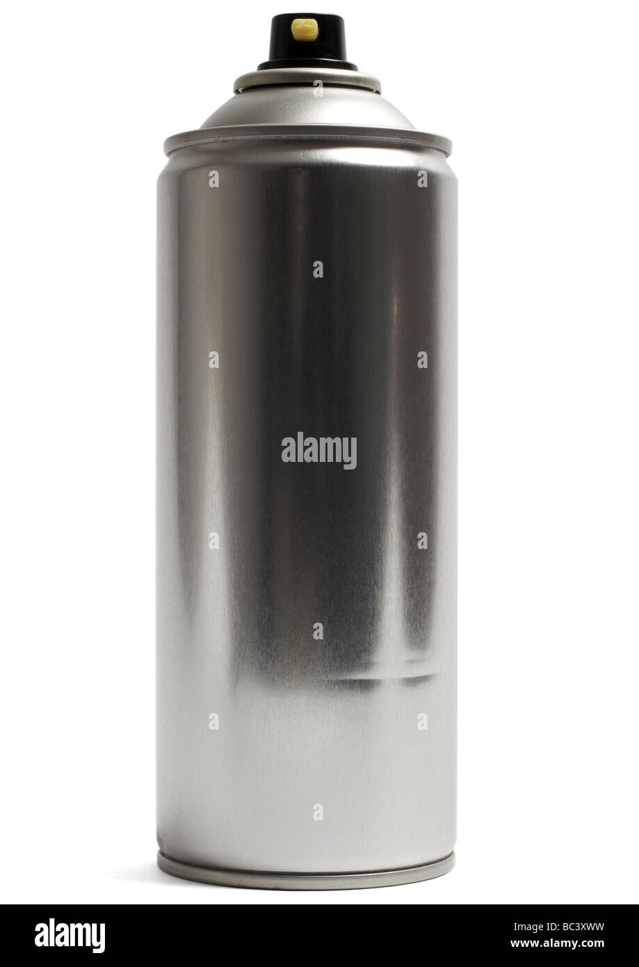 Aerosol spray can on white background Stock Photo