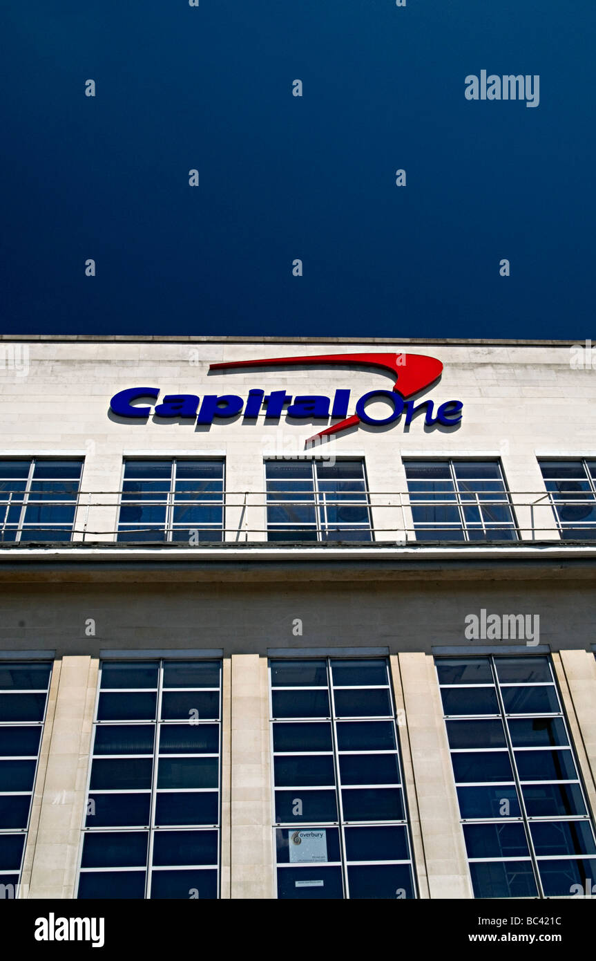 The european headquaters of finance company capital one nottingham station street Stock Photo