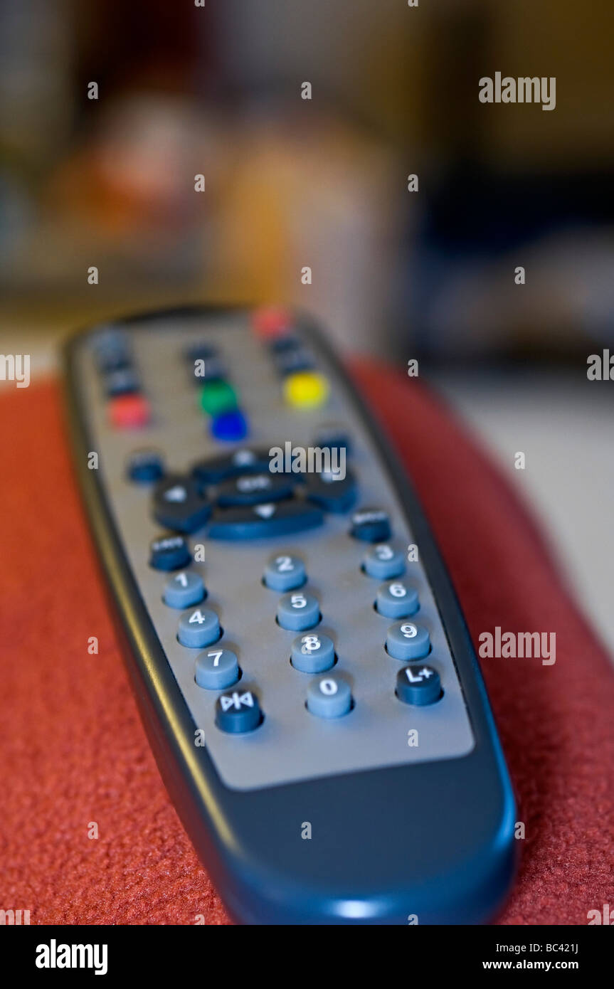 a remote control for a tv freeview box in the uk Stock Photo