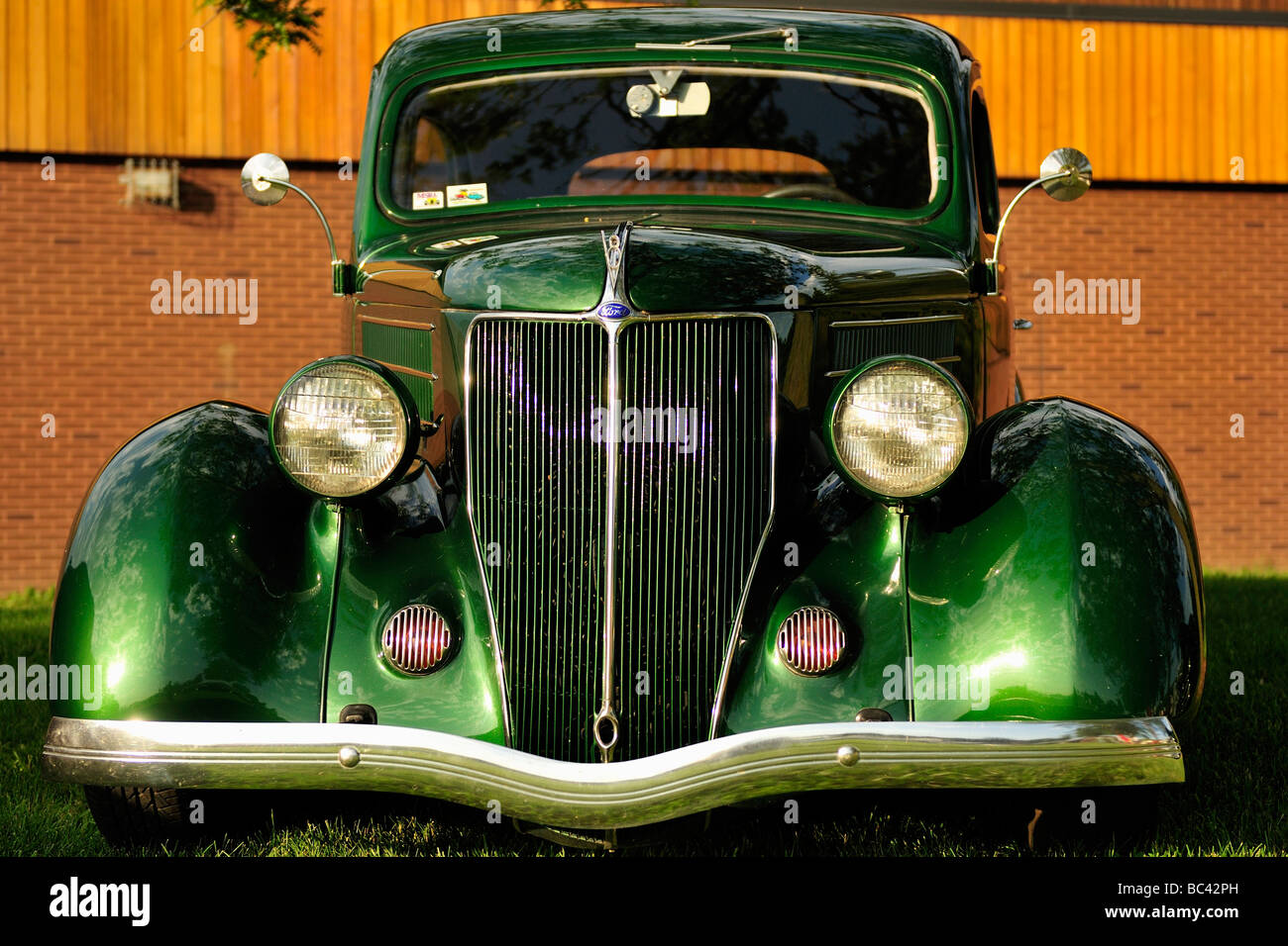 Vintage car display show!. Stock Photo