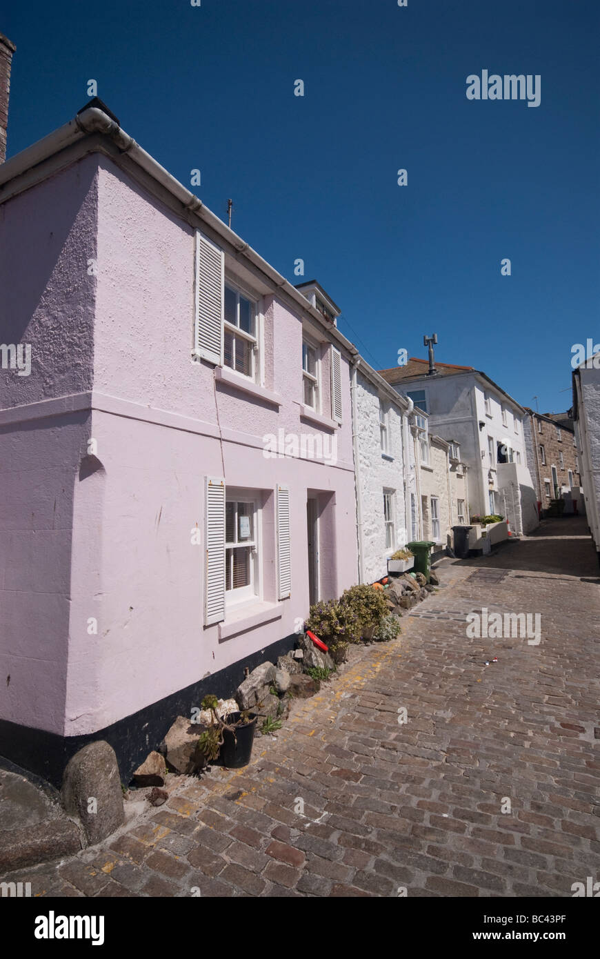 Cottages in St Ives Cornwall Stock Photo Alamy