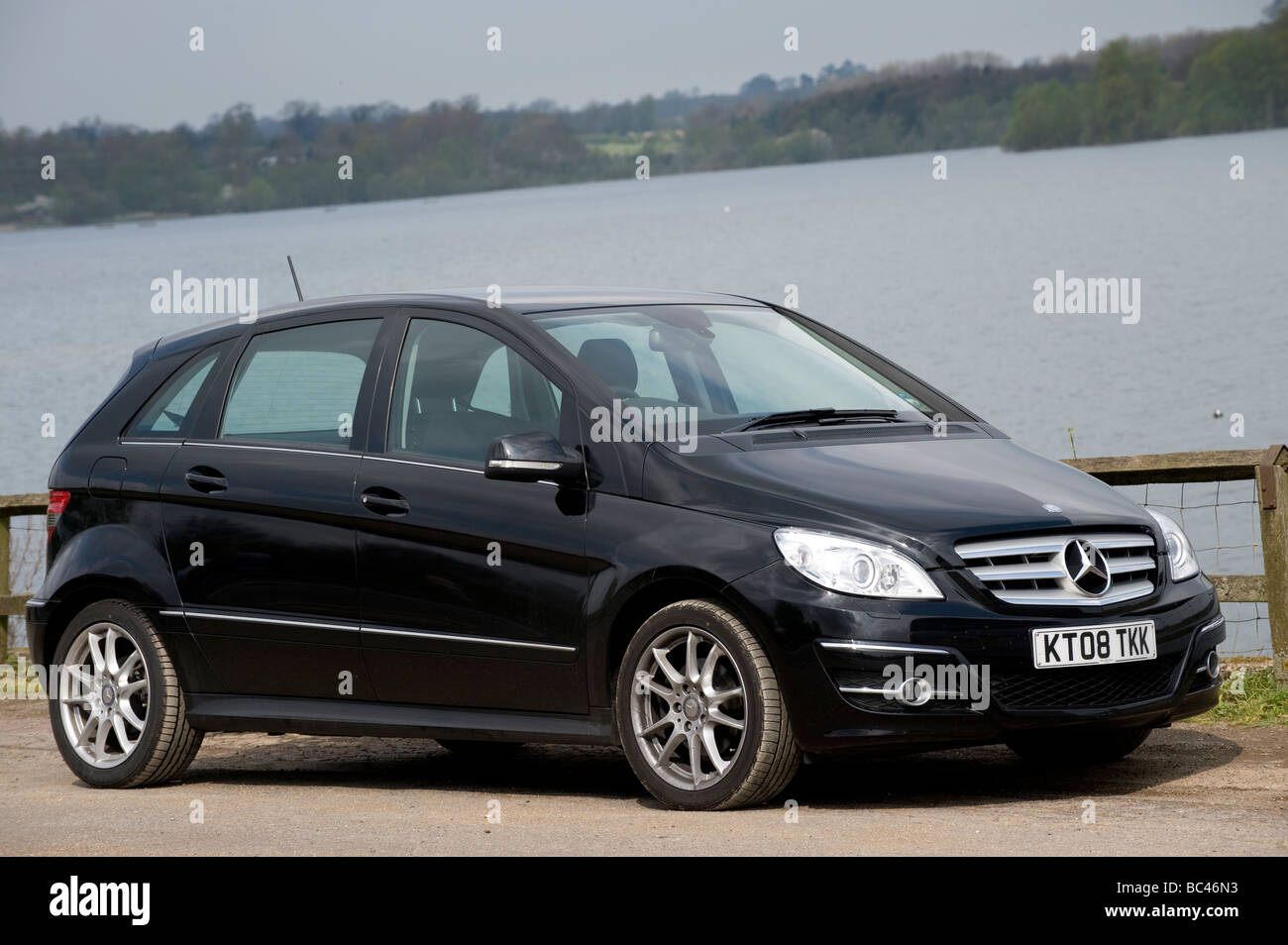 Black 2008 Mercedes Benz B200 CDI hatchback car parked at the side of the  road in Derbyshire England Stock Photo - Alamy
