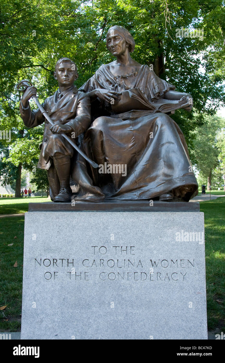 Memorial to 'The North Carolina Women of Confederacy'. Stock Photo
