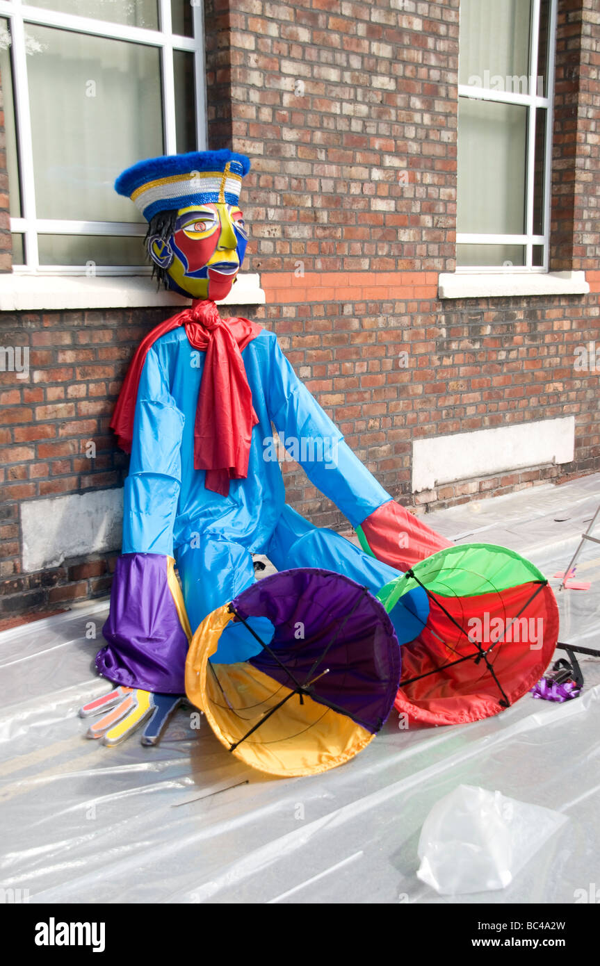 Caribbean carnival brightly colored mannequin Stock Photo Alamy