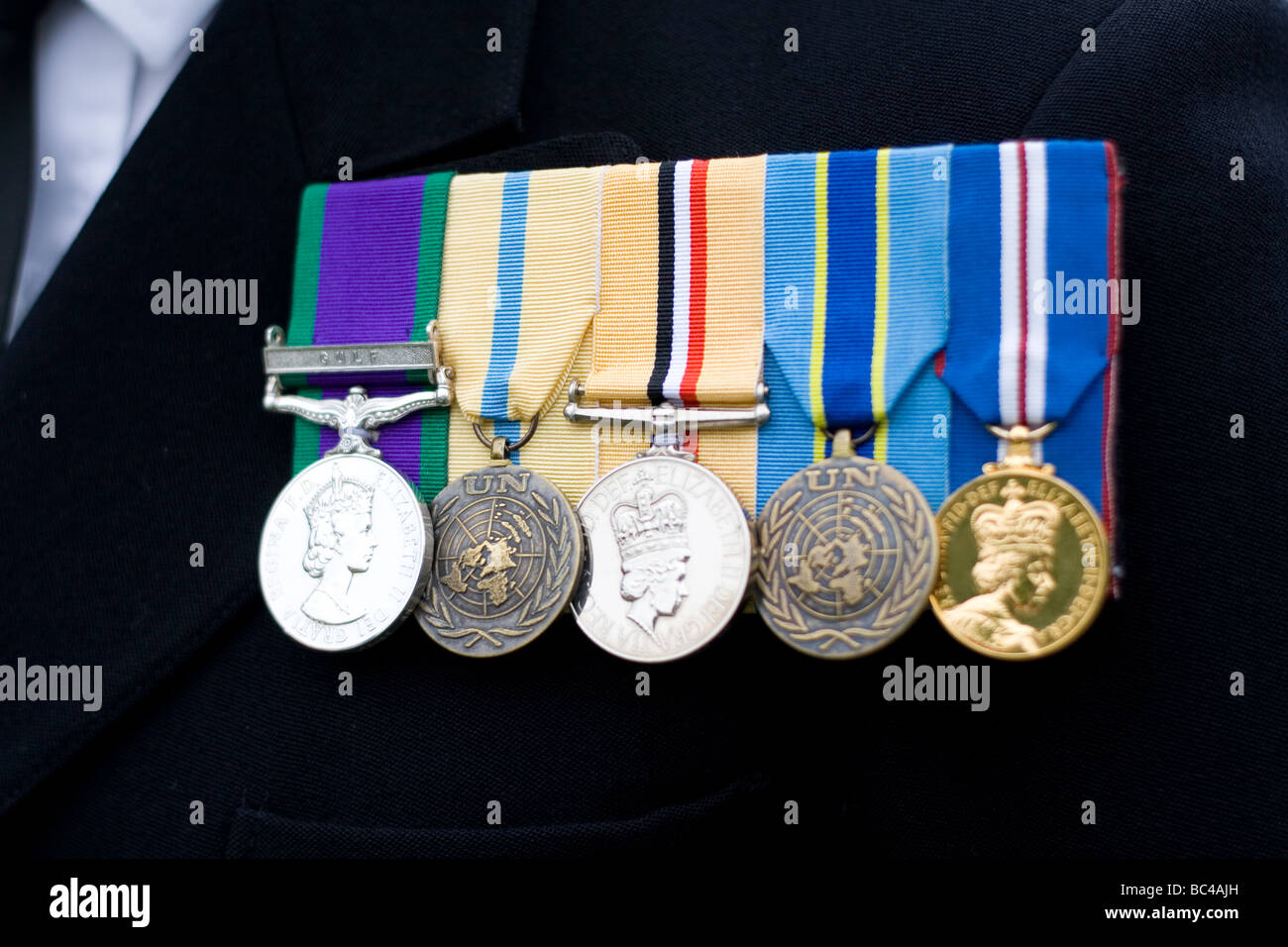 Closeup of medals on a serviceman's chest Stock Photo Alamy