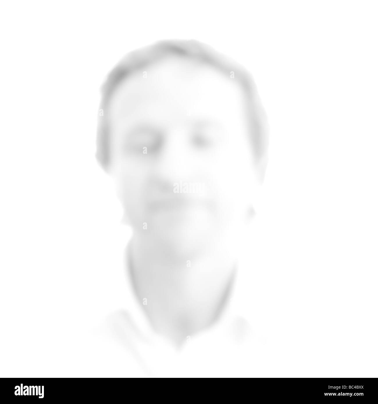 A blurred man's face Stock Photo
