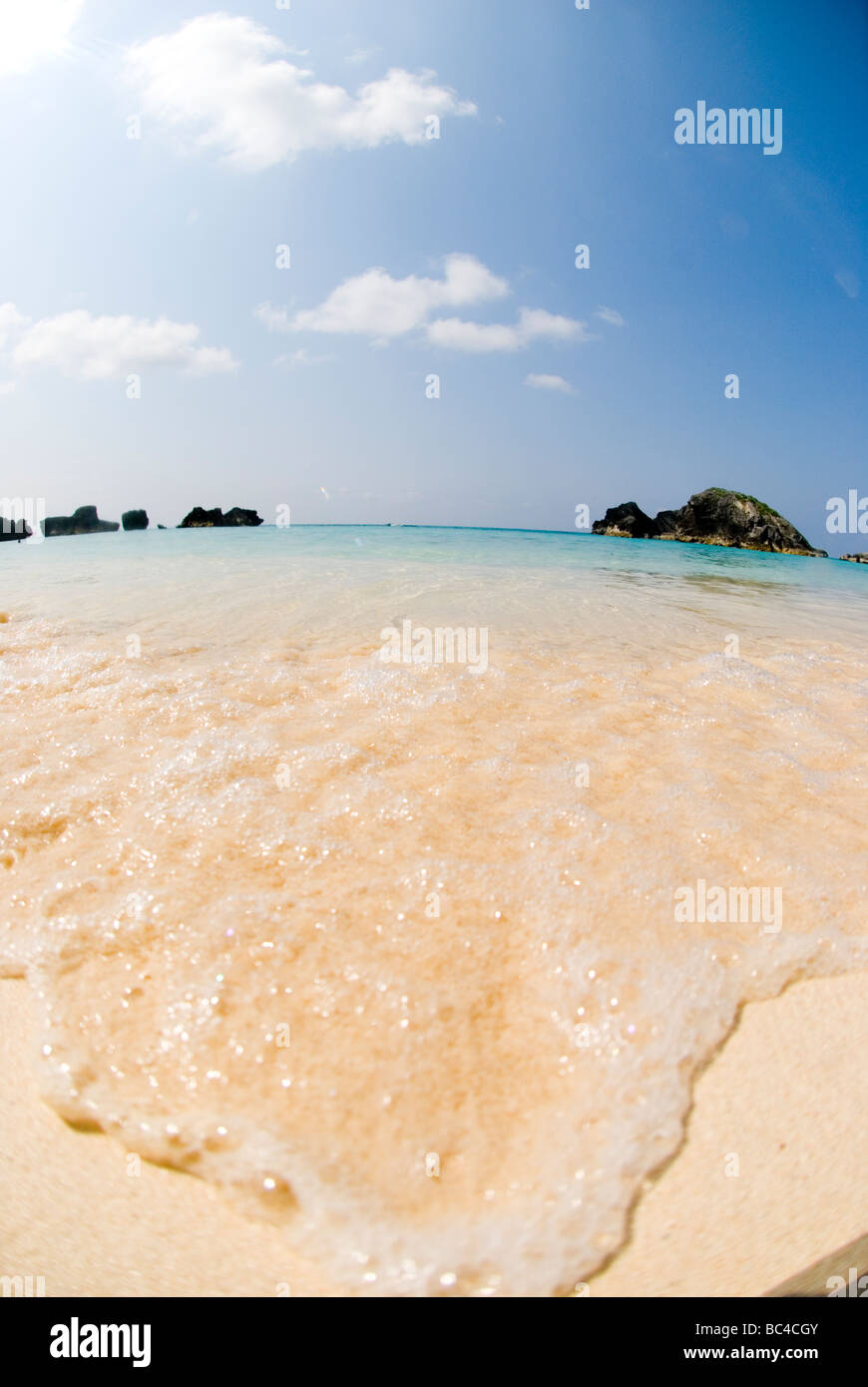 Pink sand beach. Horseshoe Bay Beach, Southampton, Southampton Parish
