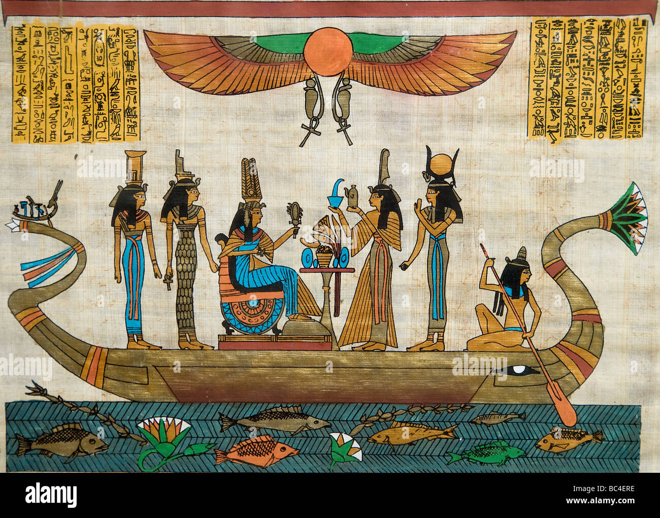 Egyptian Papyrus Paper Stock Photo - Download Image Now - Art And