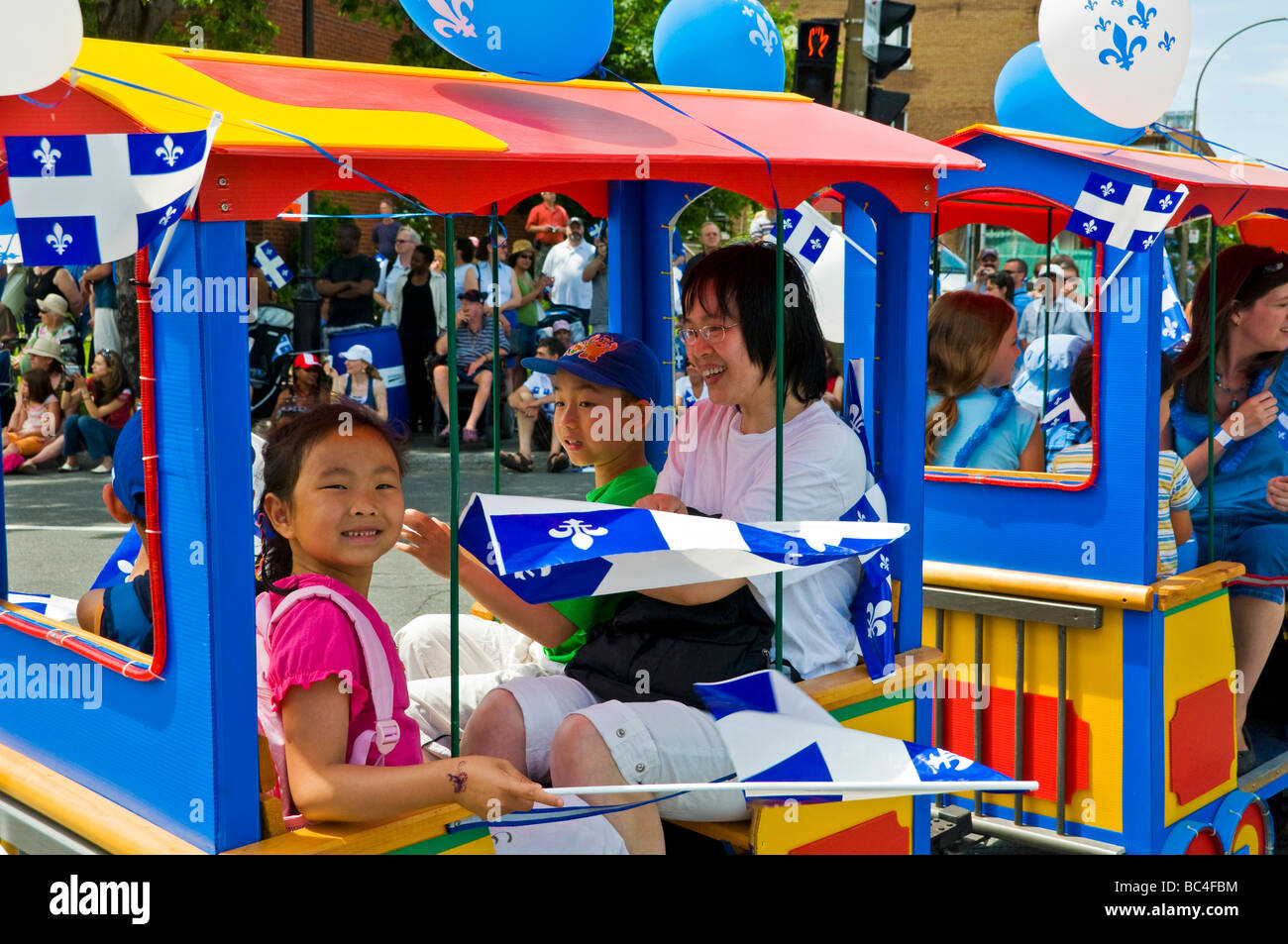 St Jean Baptiste day celebrations in Montreal Canada Stock Photo