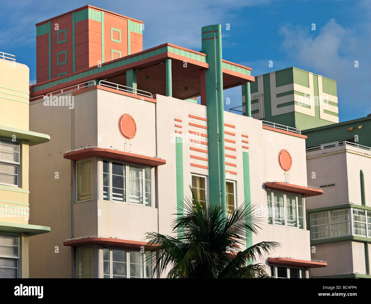 South Beach Miami, Art Deco Hotel, McAlpen Hotel on Ocean Drive Stock Photo