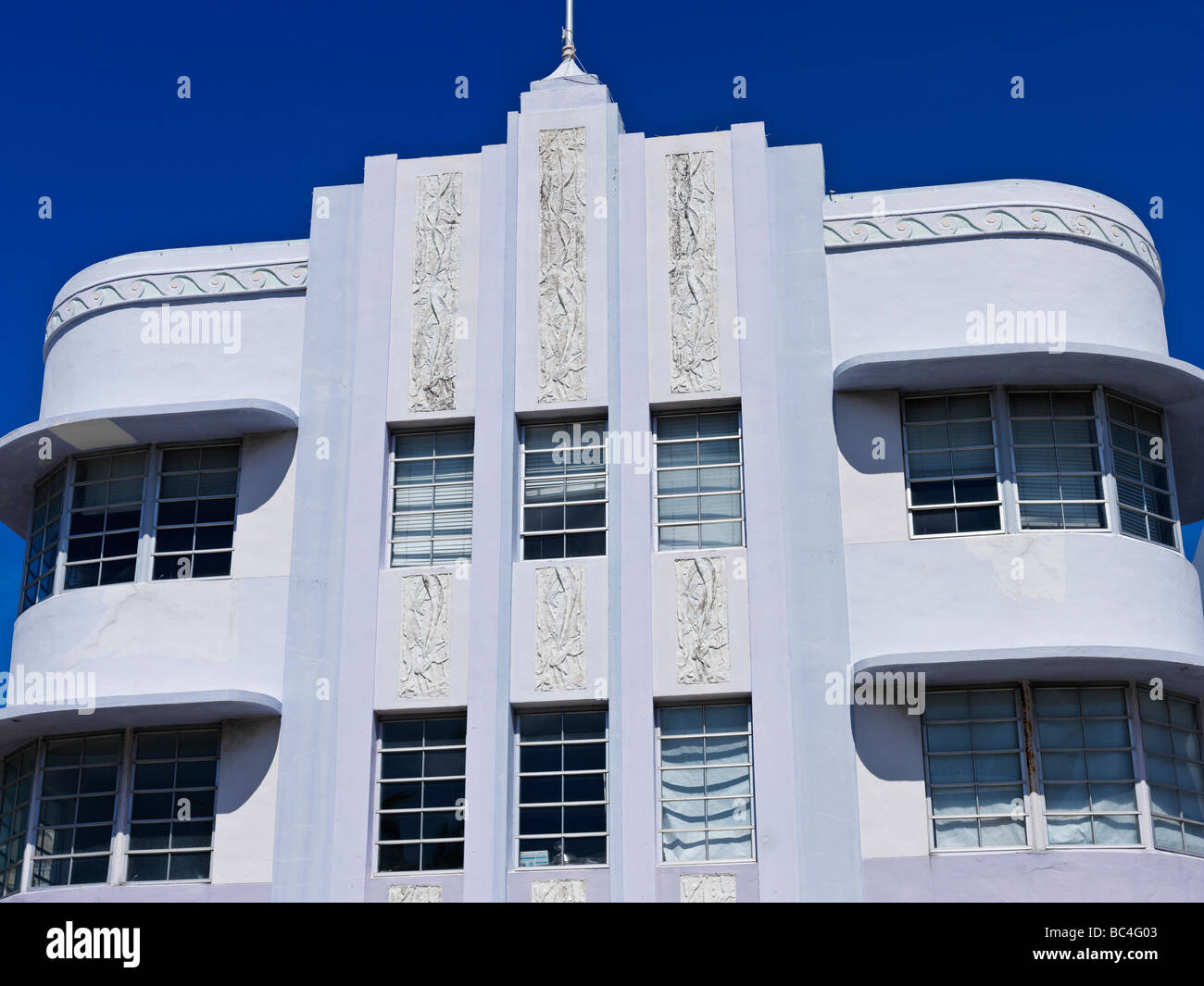 Art Deco architecture,hotel,South Beach Miami,Marlin Hotel Stock Photo