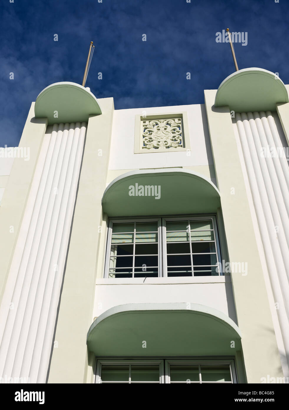 Art Deco architecture,hotel,South Beach Miami, Stock Photo