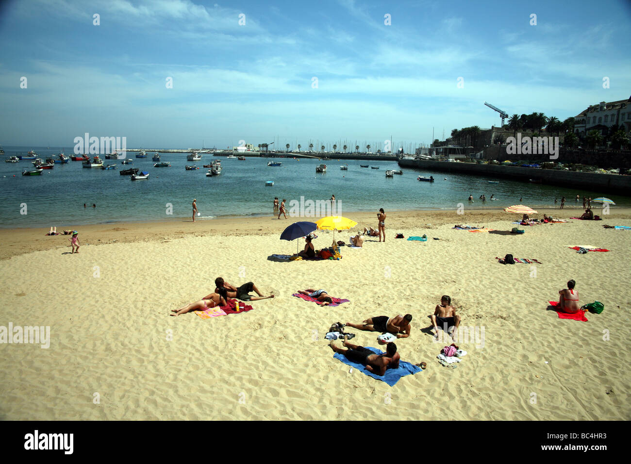Cascais beach near Lisbon Stock Photo