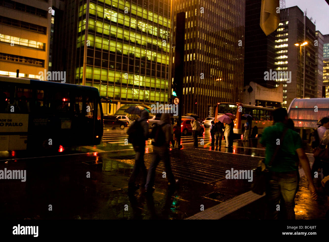 Paulista avenue in São Paulo city Stock Photo