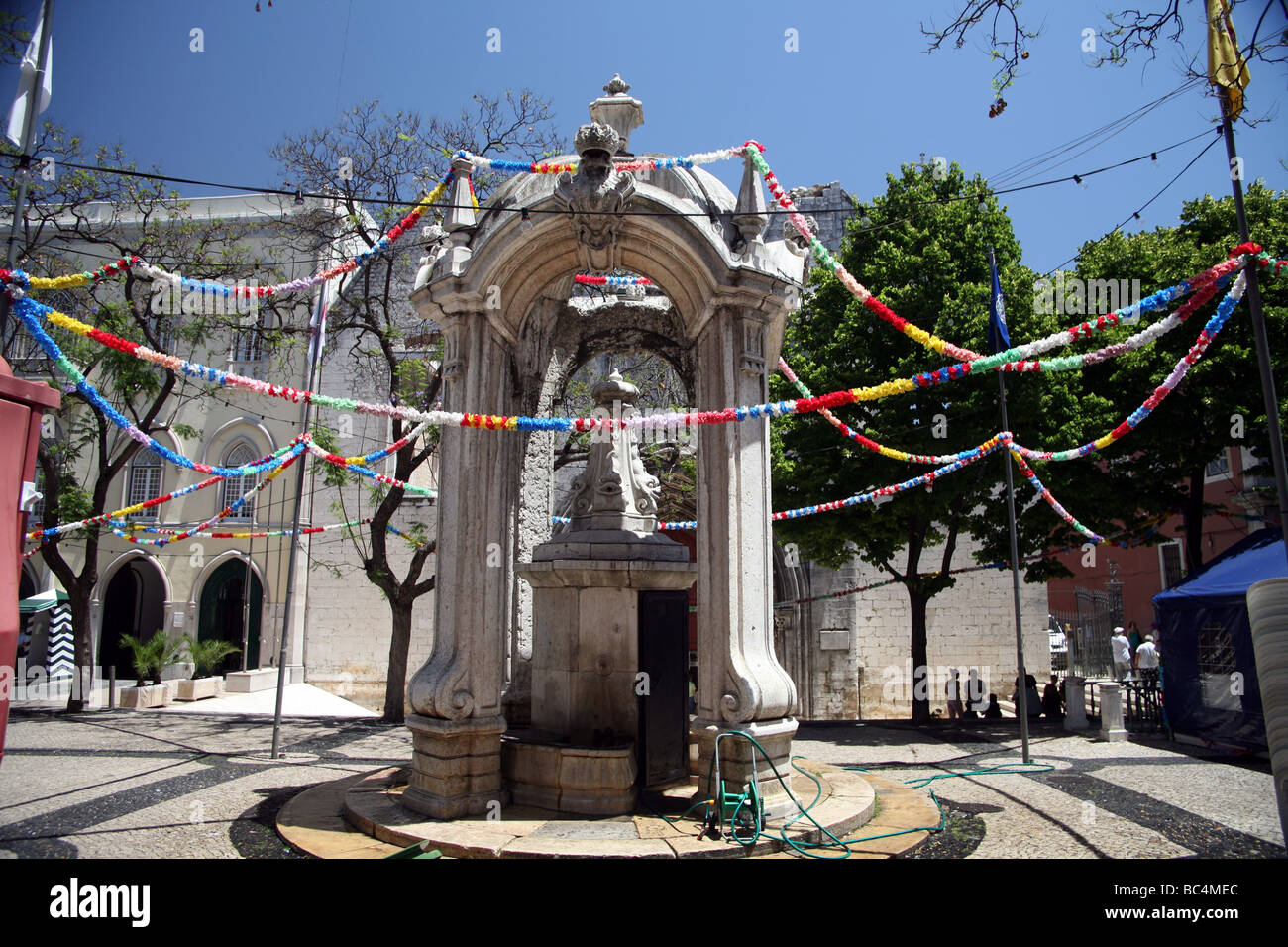 Largo do carmo Lisbon Stock Photo