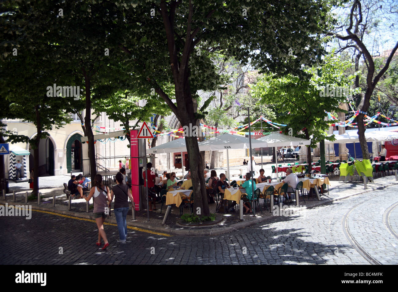 Largo do carmo Lisbon Stock Photo