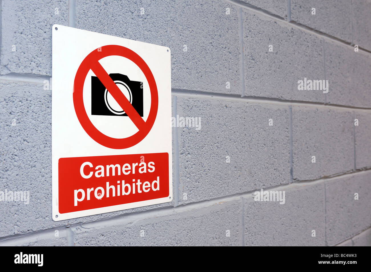 Photography prohibited sign Stock Photo