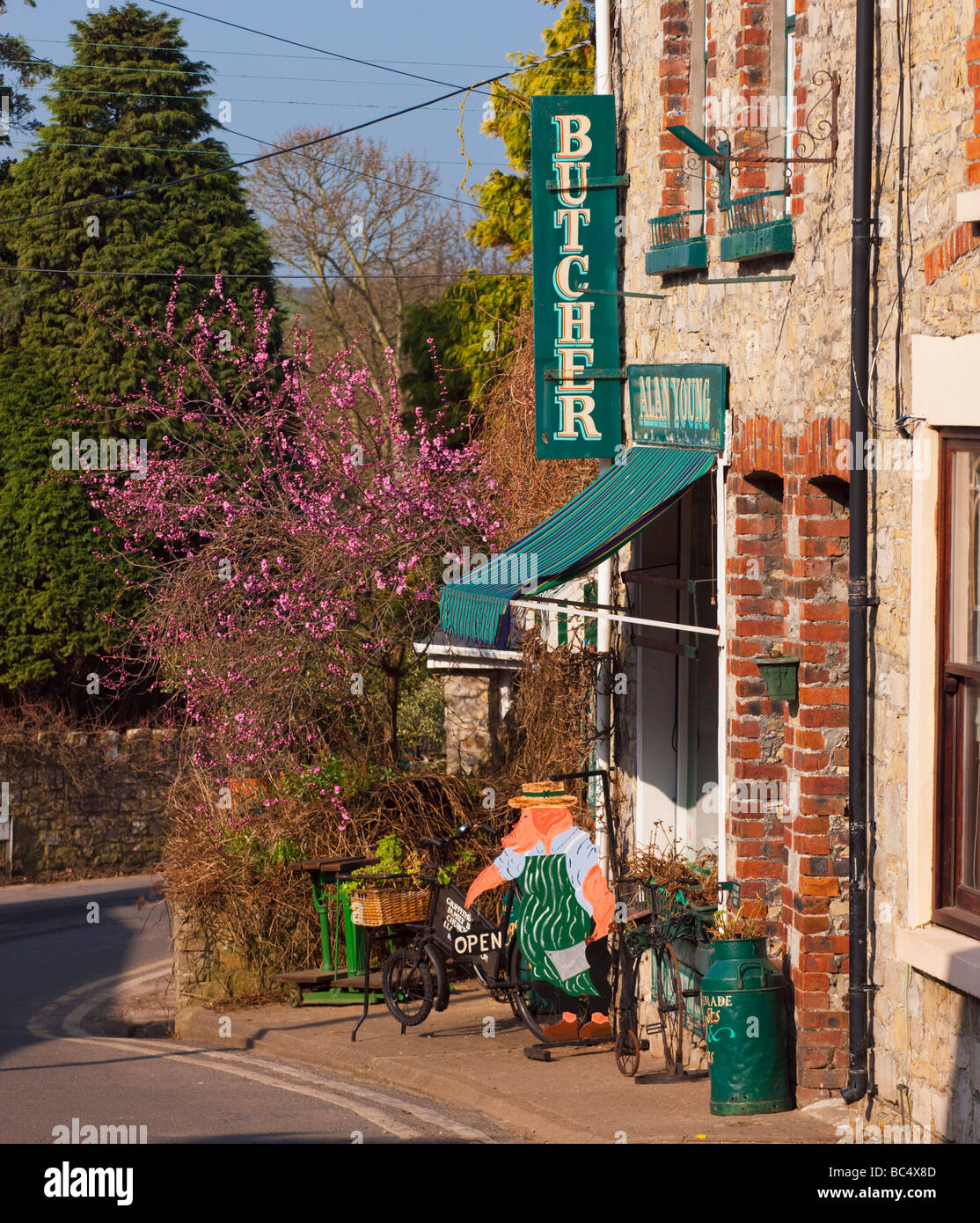 Alan Young Butchers Shop Llantwit Major Wales Stock Photo Alamy