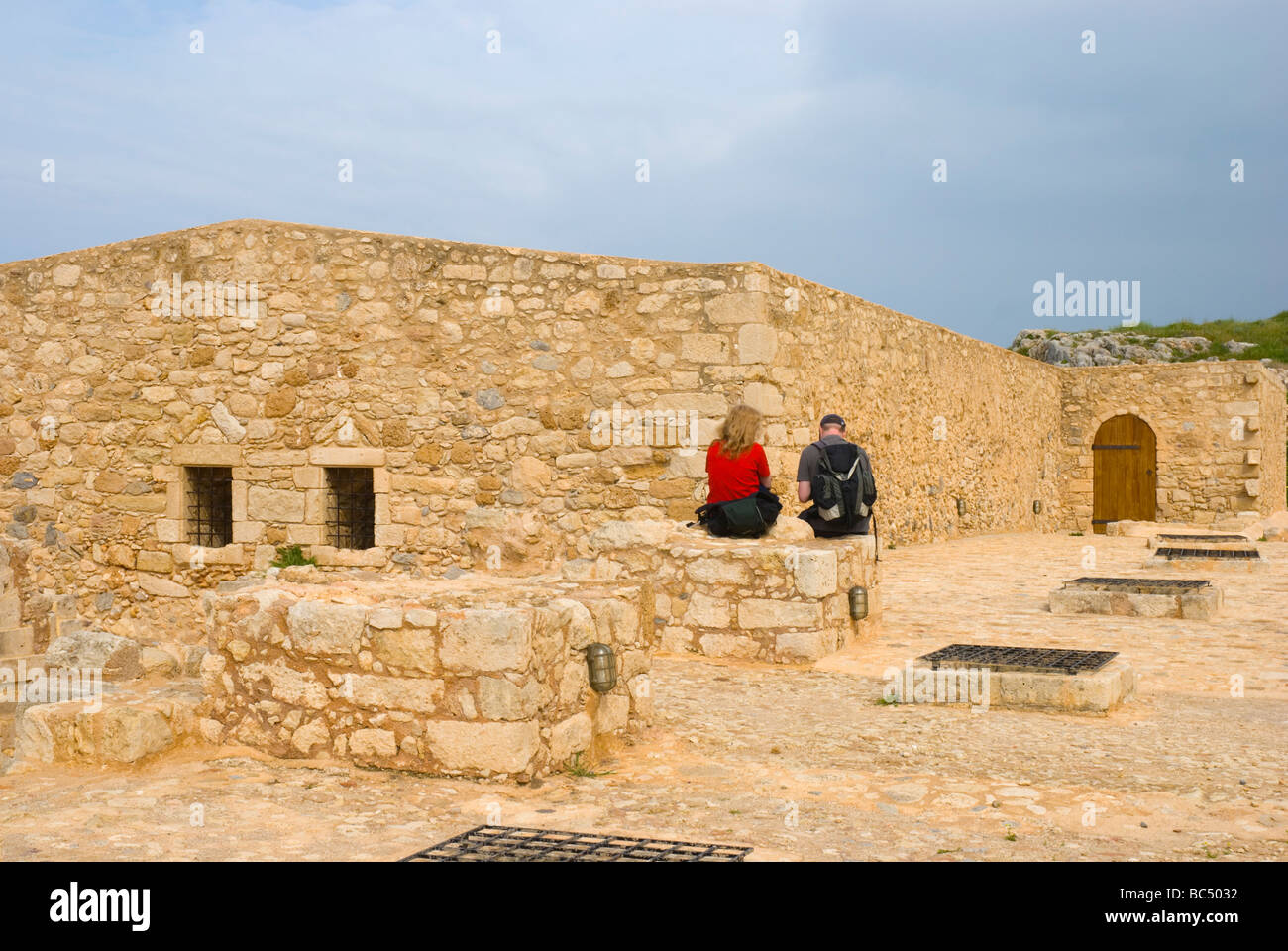 Fortress grounds in Rethymno Crete Greece Europe Stock Photo