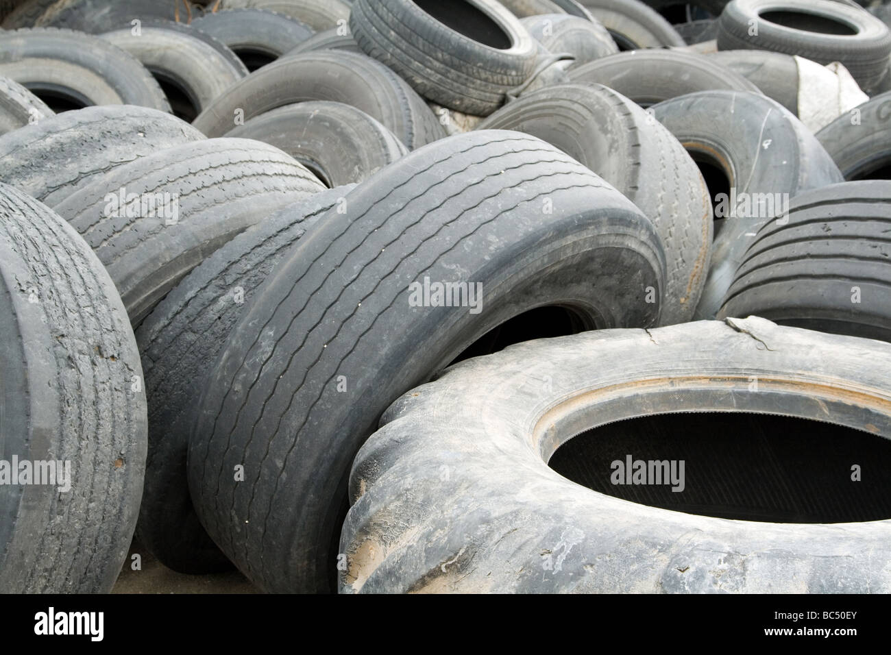 Old tires stack Stock Photo Alamy