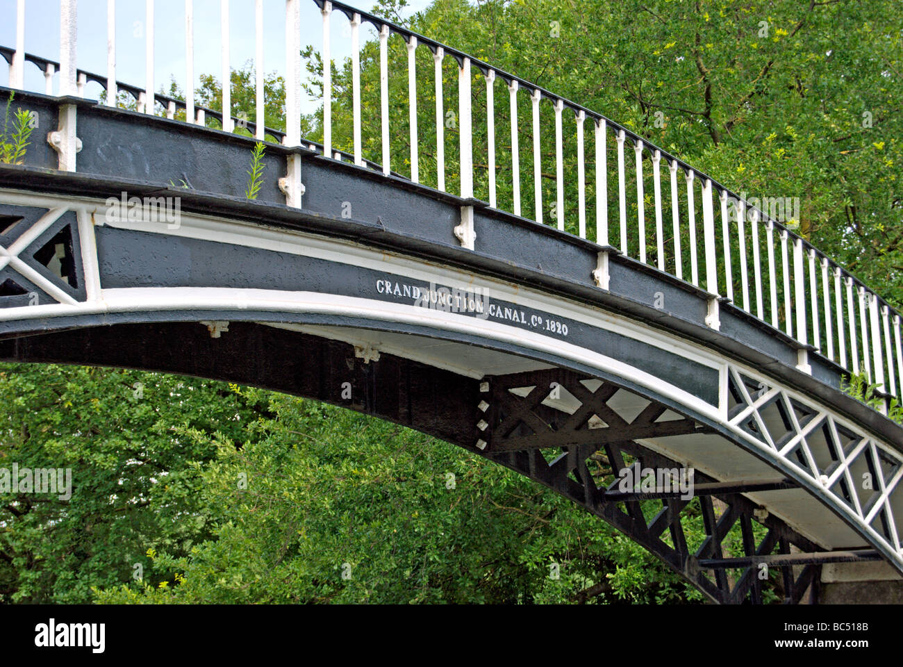 the 1820 gallows bridge crossing the grand union canal,  brentford, london, uk Stock Photo