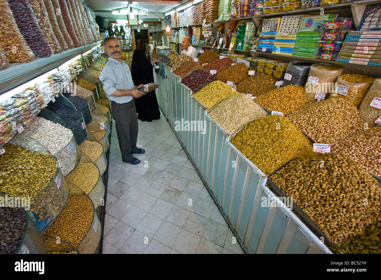 Dried Fruit and Nuts Shop in Mashhad Iran Stock Photo Alamy