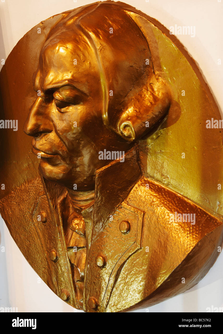 Relief of Admiral Nelson in military museum in Santa Cruz on Tenerife