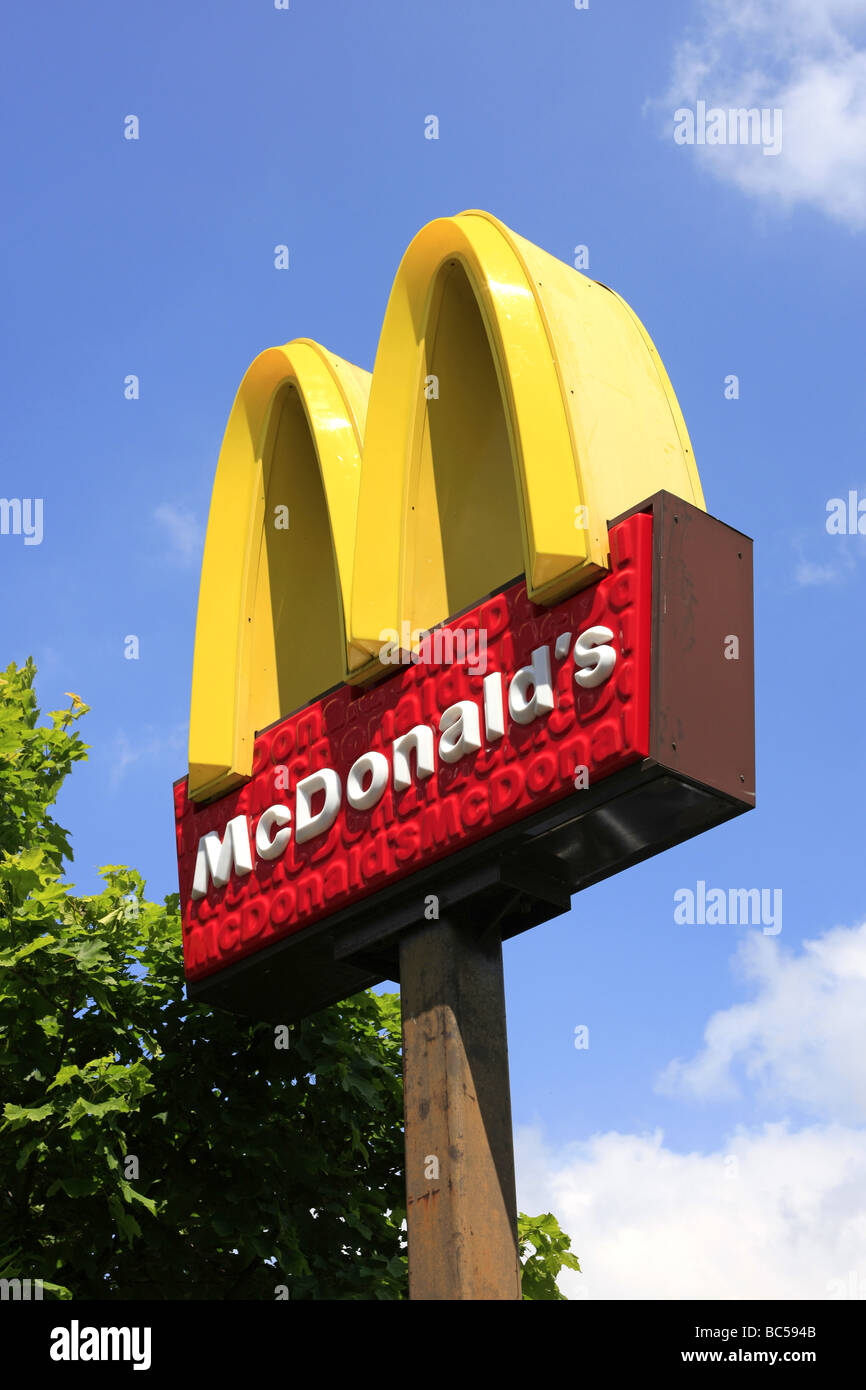 The Big M McDonald s Fast food Restaurant Sign Stock Photo - Alamy