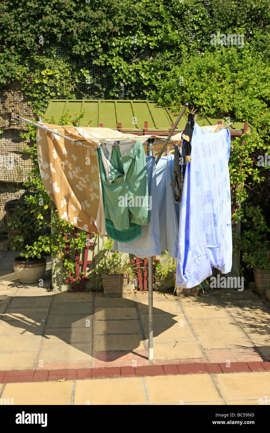 Rotary washing line Stock Photo Alamy