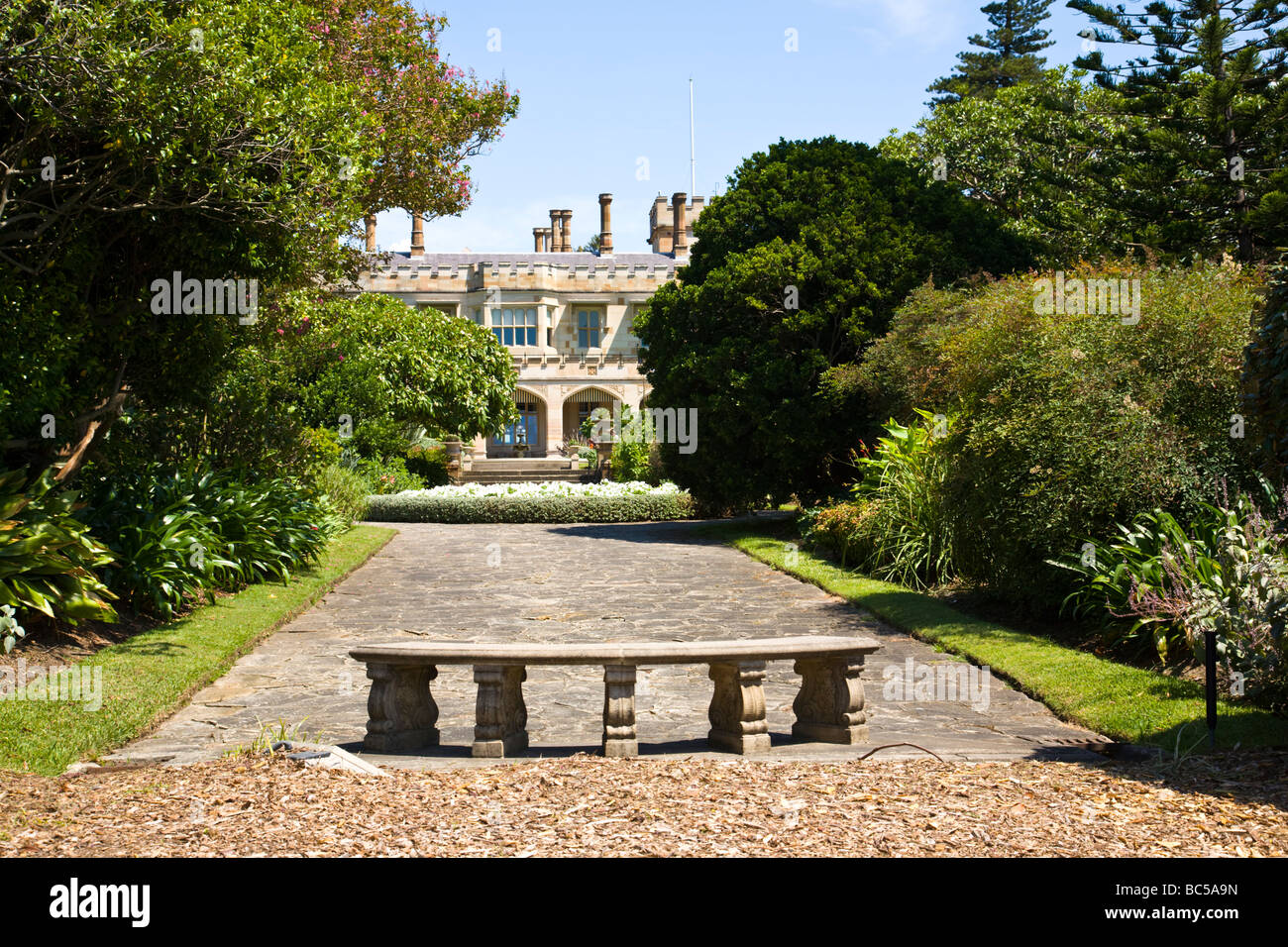 Government House of New South Wales in the Royal Botanic Gardens Sydney Australia Stock Photo