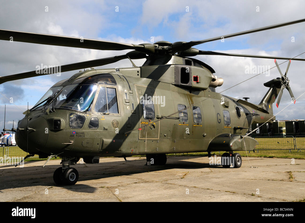 RAF Merlin Helicopter at Kemble Airshow Stock Photo Alamy