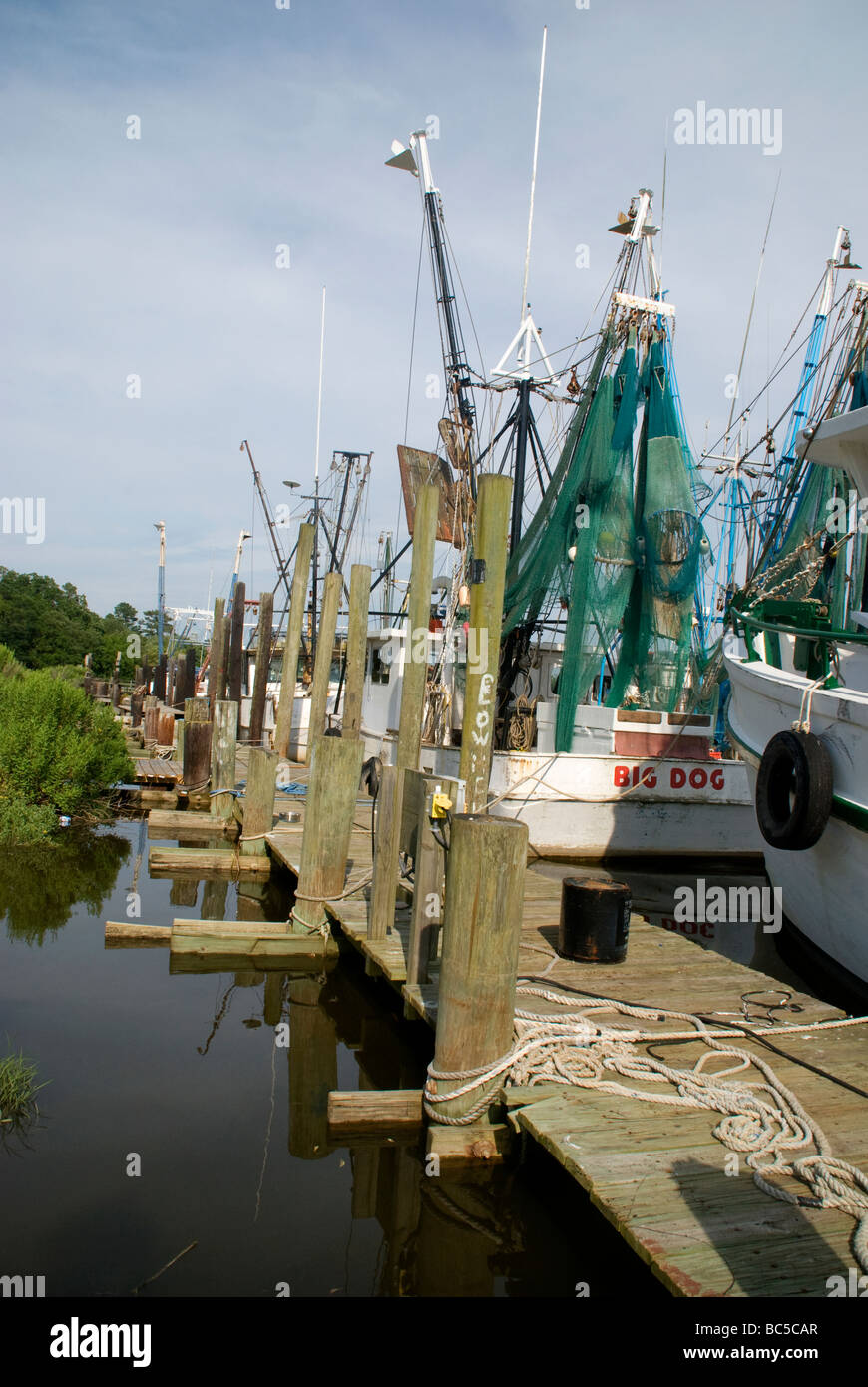 Shrimp boats at dock in McClellanville, SC Stock Photo Alamy