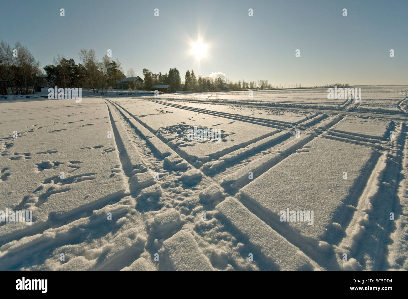 Frozen coast of Vaasa, Finland Stock Photo