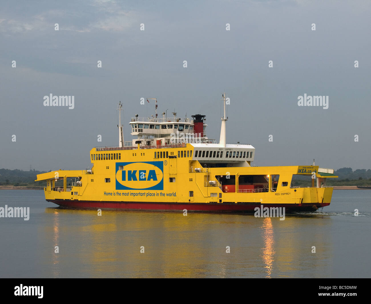 Isle Of Wight Red Funnel Car Ferry Red Osprey In Ikea Colours