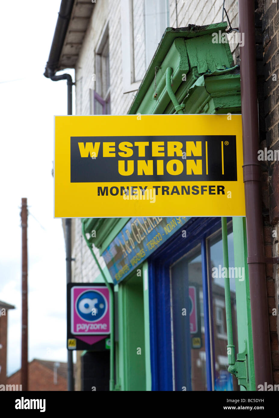 Western Union sign Stock Photo